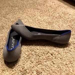 Rothy's The Point Cloud Grey Birdseye 7 LIKE NEW